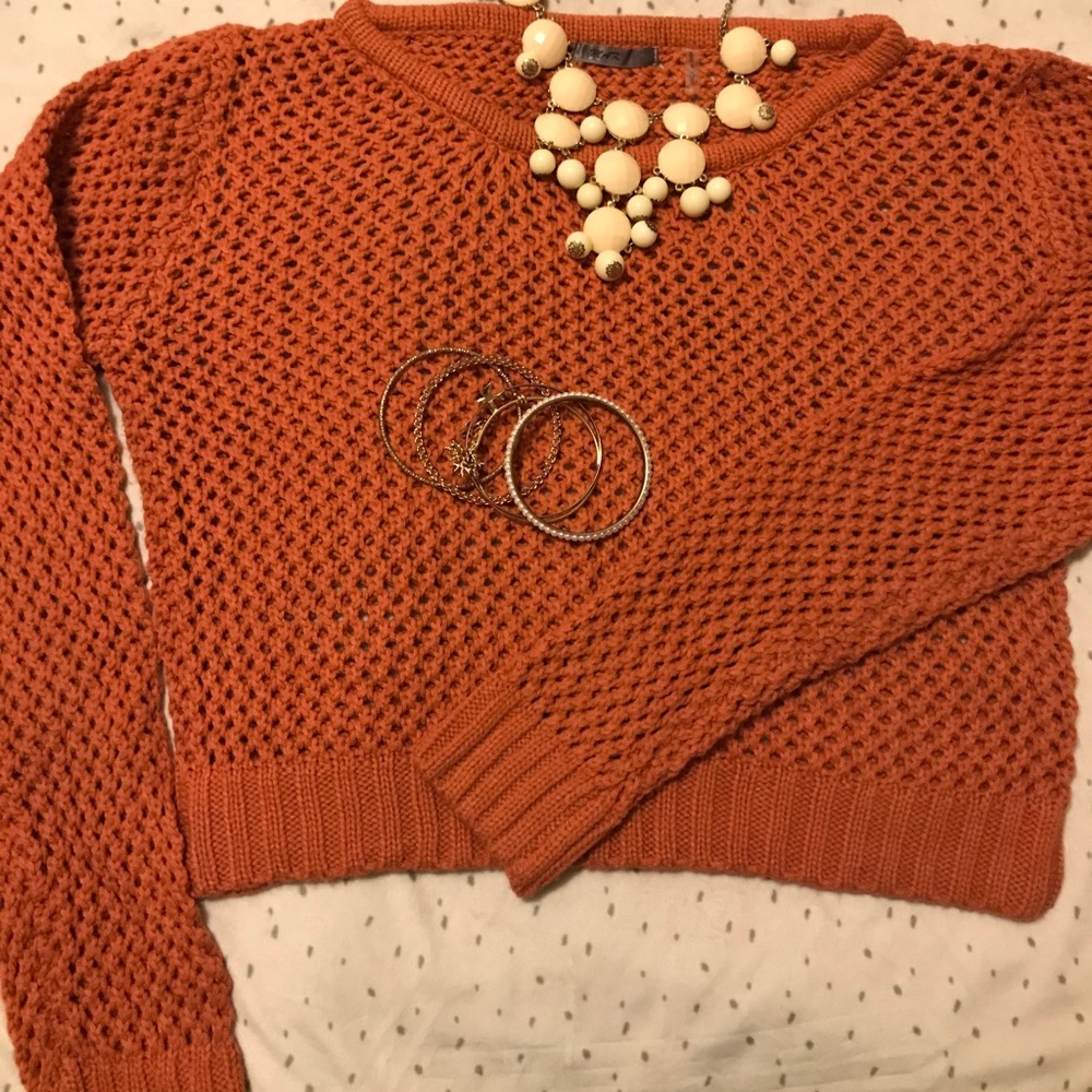 Orange sweater top